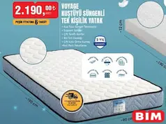 HOMEDİUS VOYAGE KUŞTÜYÜ SÜNGERLİ TEK KİŞİLİK YATAK